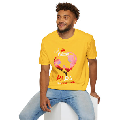 Edwind Flex™ – T-shirt « Je t’aime Papa. Tu es Génial. » | Unisexe