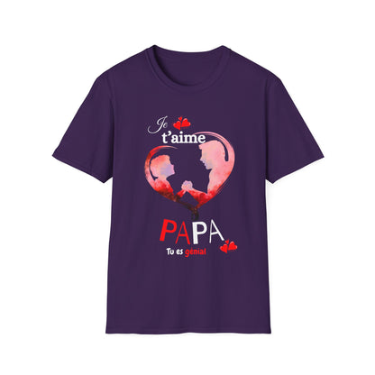 Edwind Flex™ – T-shirt « Je t’aime Papa. Tu es Génial. » | Unisexe