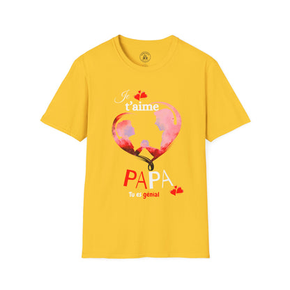 Edwind Flex™ – T-shirt « Je t’aime Papa. Tu es Génial. » | Unisexe
