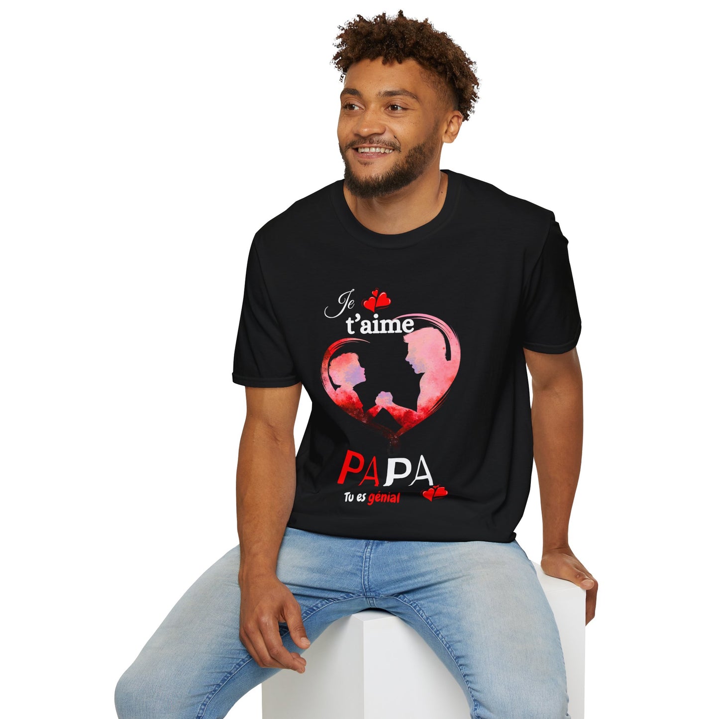 Edwind Flex™ – T-shirt « Je t’aime Papa. Tu es Génial. » | Unisexe