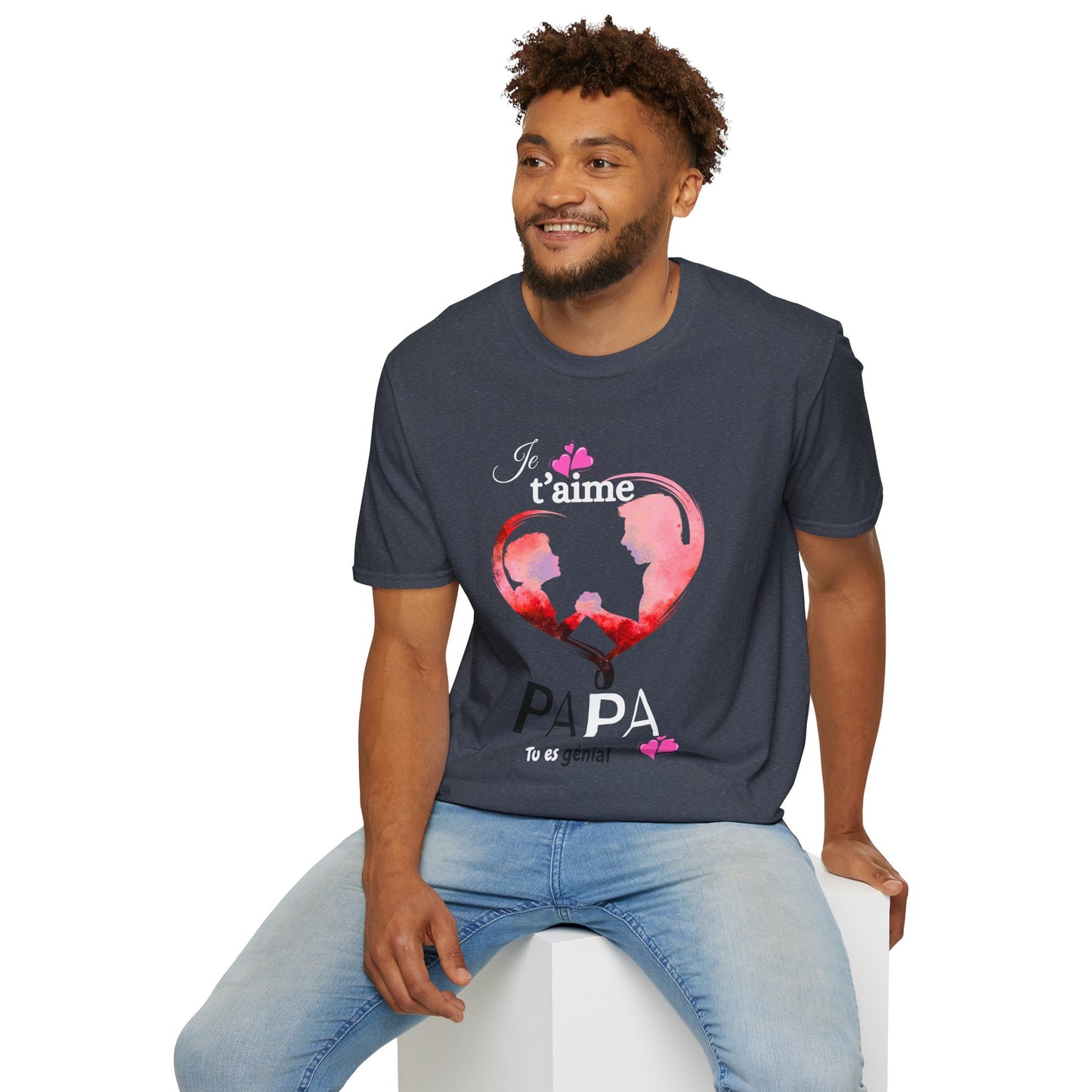 Edwind Flex™ – T-shirt « Je t’aime Papa. Tu es Génial. » | Unisexe