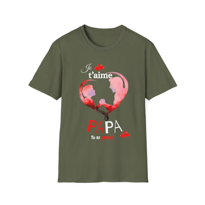 Edwind Flex™ – T-shirt « Je t’aime Papa. Tu es Génial. » | Unisexe